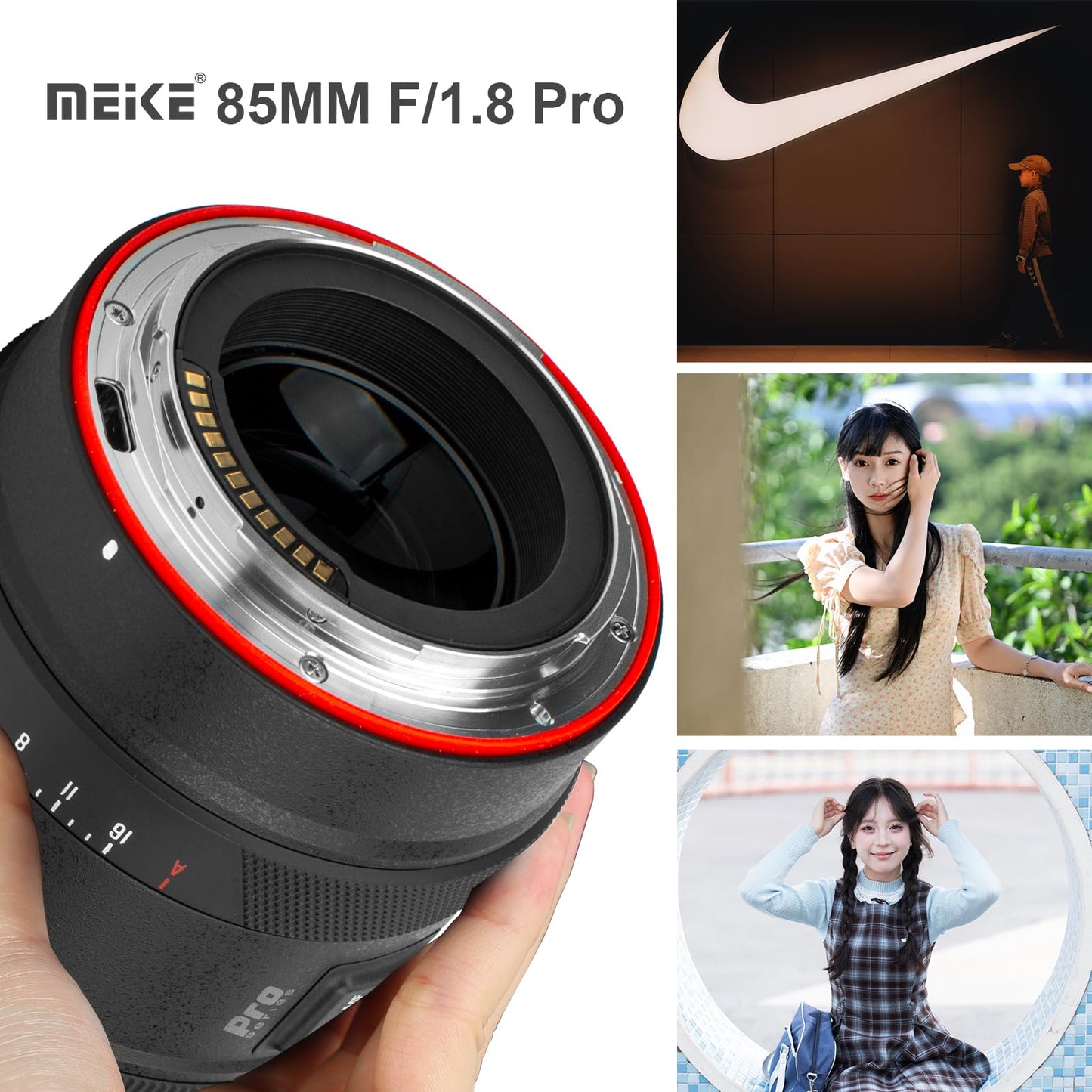 Meike 85mm f1.8 Pro Full Frame STM Auto Focus Medium Telephoto Lens High Resolution 8K Fixed Prime Portrait Lenses for Nikon Z Mount Mirrorless Cameras Z5 Z6 Z7 Z6II Z7II Z9 Z30 Z50 Z fc