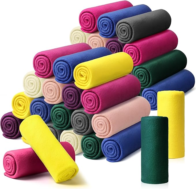 Kinlop Fleece Blanket Bulk 60 x 50 Inch Soft Lightweight Fleece Cozy Blanket Warm Throw Plush Pet Throw for Bed Couch Sofa...