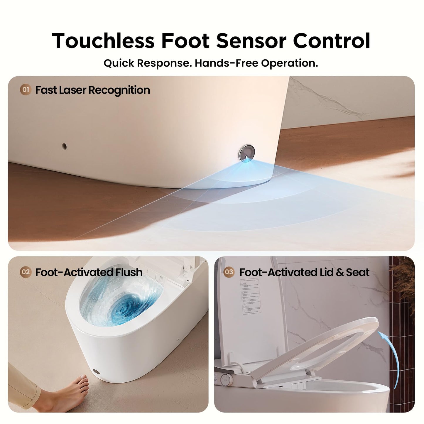 JOMOO Smart Toilet with Built in Bidet, One Piece Bidet Toilet with Heated Seat, Warm Water, Auto Flush, Dryer, Auto Open/Close Lid, Built in Toilet with Bidet, 12" Elongated Smart Toilets