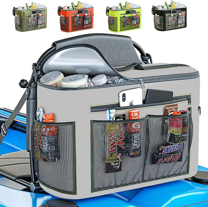 Skywin Kayak Cooler Behind Seat, Waterproof Cooler for Kayaking, Compatible with Lawn Chair Style Seats, Stores Drinks and...