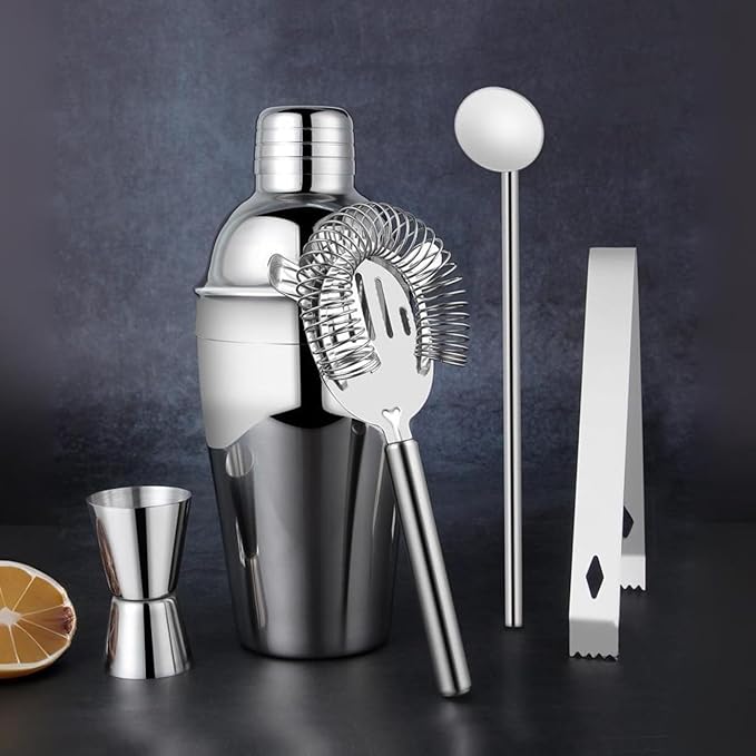 Cocktail Shaker Set Bartender Kit- 5pcs 550ml Professional Bar Tool
