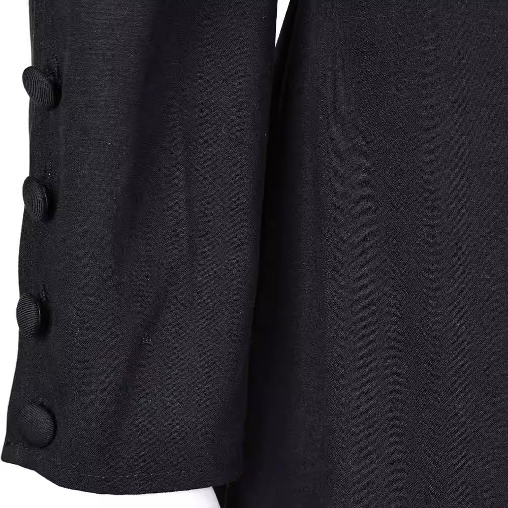 Fiwawe Adult Elphaba Costume Witch Women Cosplay Elphaba Long Dress Black Halloween Outfits (Large,black)