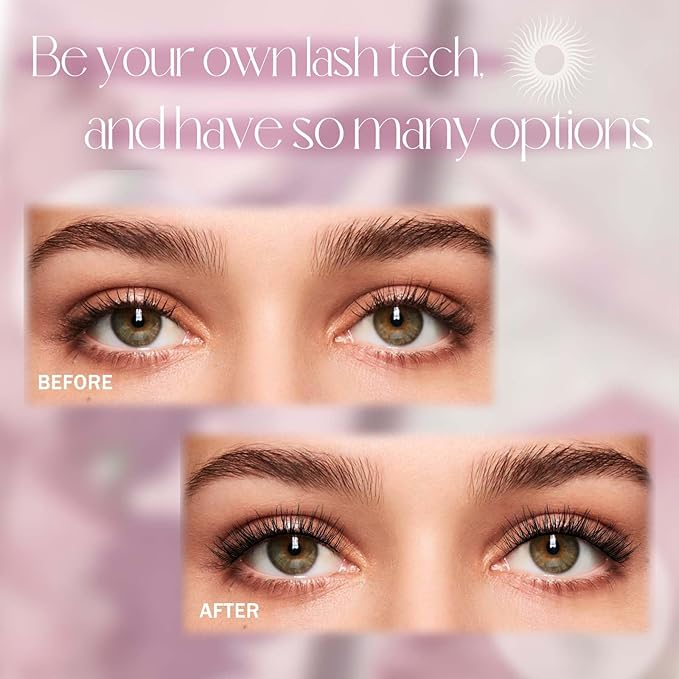 FADLASH Natural Lash Extension Kit Lash Clusters Kit 9-12mm Cluster Lashes Eyelash Exctensions with Lash Bond and Seal and Lash Tweezers DIY at Home (SLYW Kit)