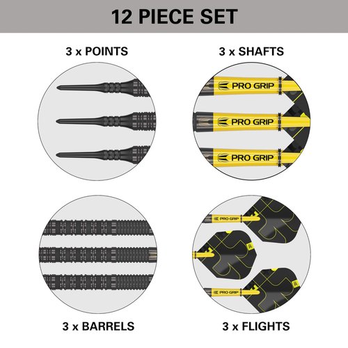 Target Darts Bolide Void 10 21G 90% Tungsten Soft Tip Darts Set