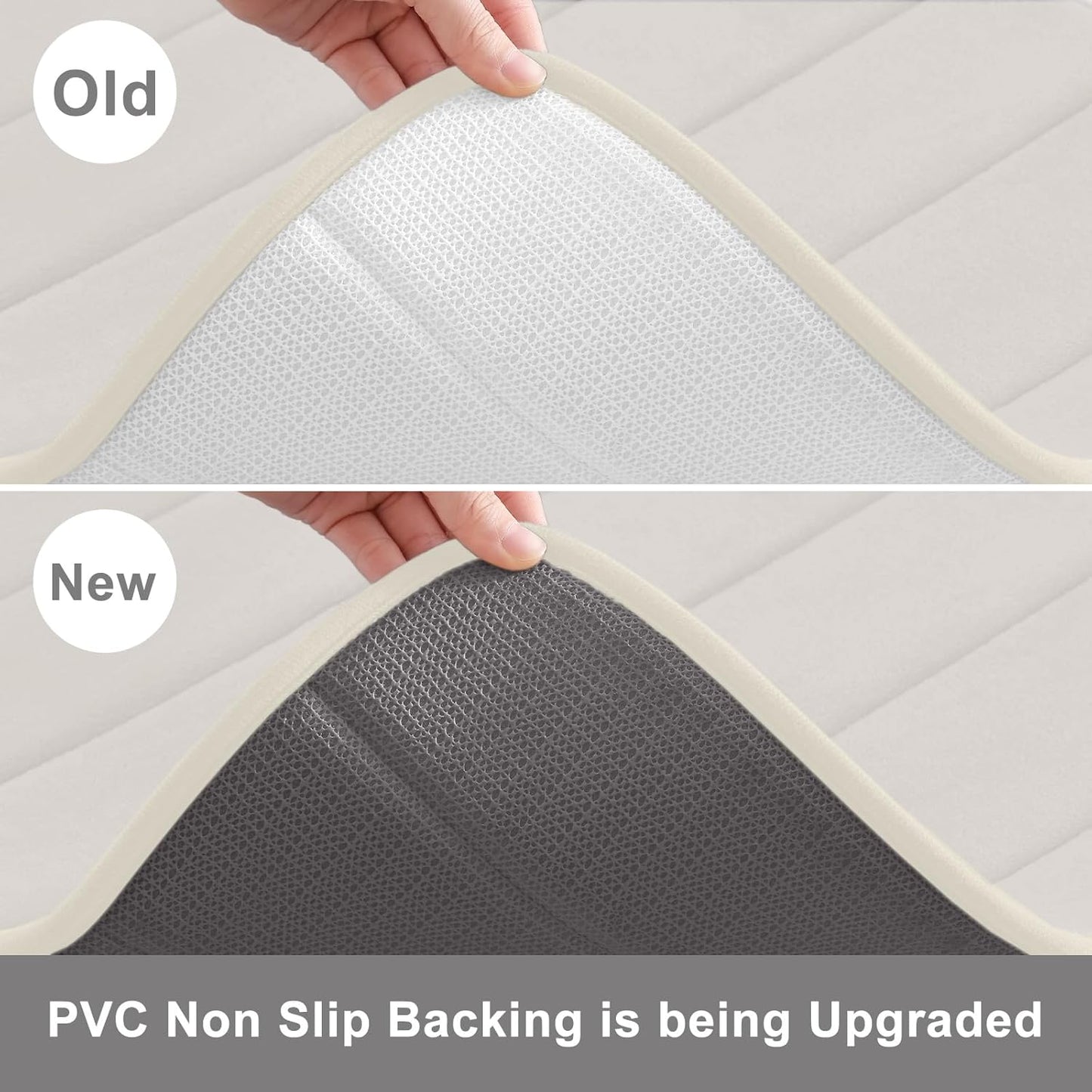 Buganda Memory Foam Bath Mat, 70" x 24", Ultra Soft and Non-Slip Bathroom Rugs, Water Absorbent and Machine Washable Bath Rug Runner for Bathroom, Shower, and Tub, Cream