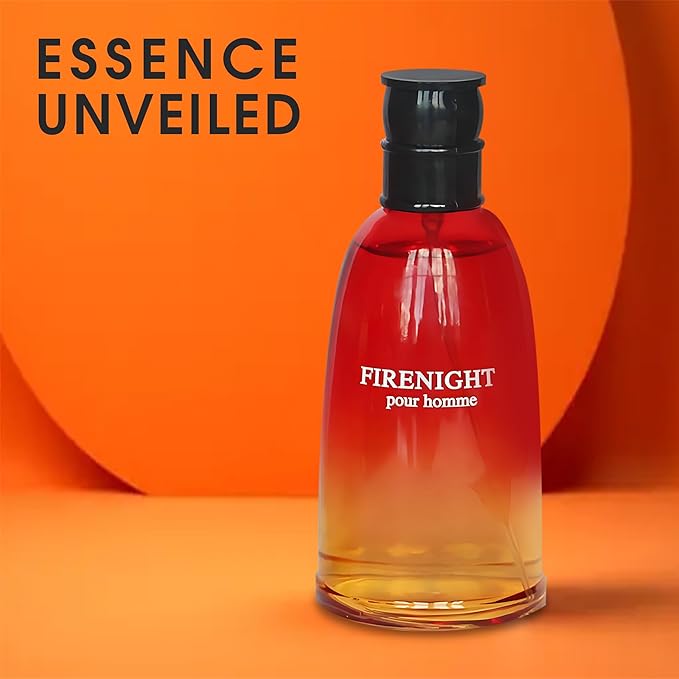 2PCS Valentine Milano/FireNight Eau De Toilette for Men-Fresh,Romantic Scent Perfume for Men 3.4 Fl Oz Each Mens Cologne For All Skin Daily Used