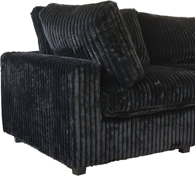 WJShome Cloud Modular Sectional Sofa,78" Plush Sofas for Living Room,Love Sofa Couch,2 Seater Comfy Couch Deep Seat Couches, Covers Washable&Replaceable (Black)