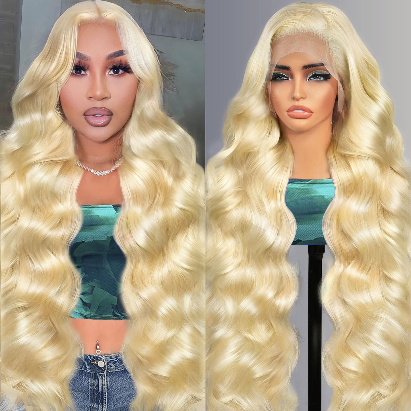 Quiport 613 Lace Front Wig Human Hair 210 Density Blonde Wig Human Hair 613 HD Lace Frontal Wig 13x6 Body Wave HD Lace Front Wig
