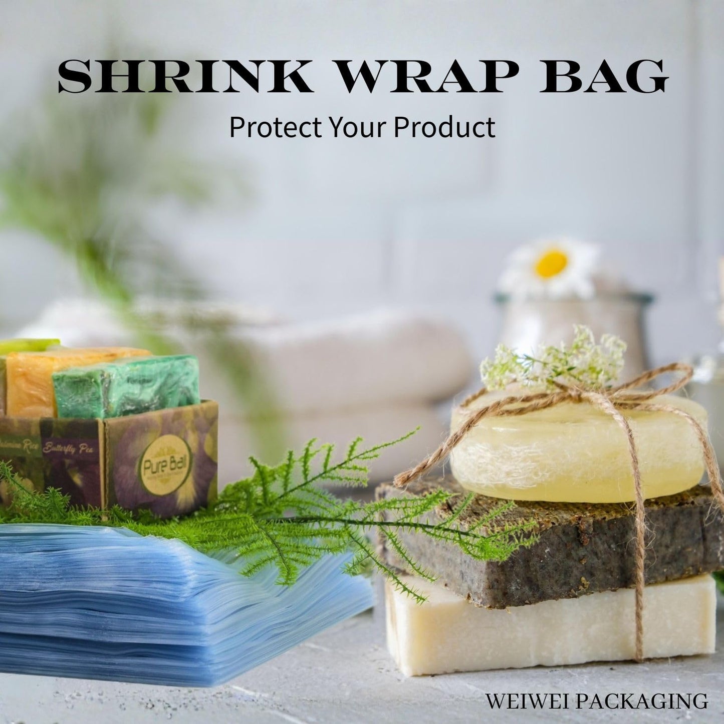 WeiWei - 500 PCS 4x6 inch PVC Shrink Wrap Bag Odorless 100 Gauge for Soap, Bath Bomb