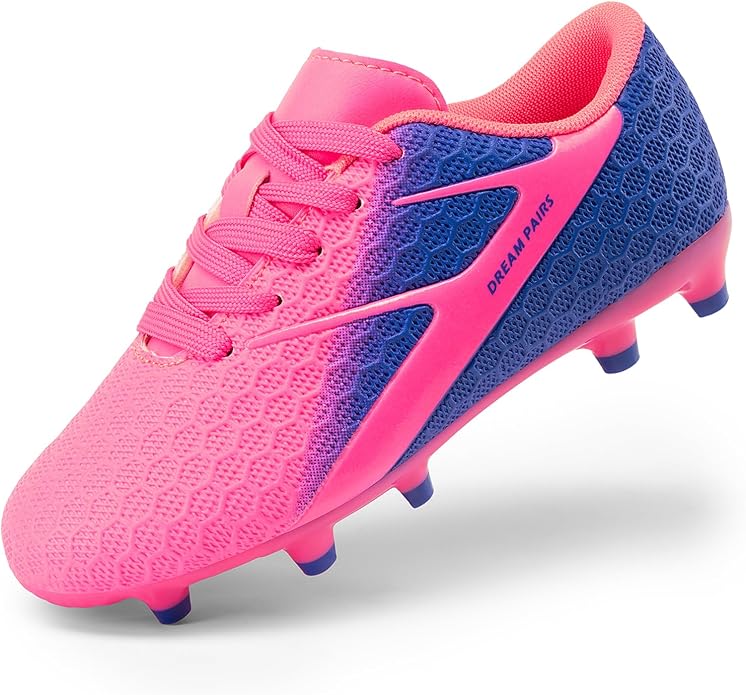 DREAM PAIRS Girls Boys Soccer Cleats Kids Firm Groud Football Toddler Youth Athletic Outdoor Training Shoes for Little/Big...