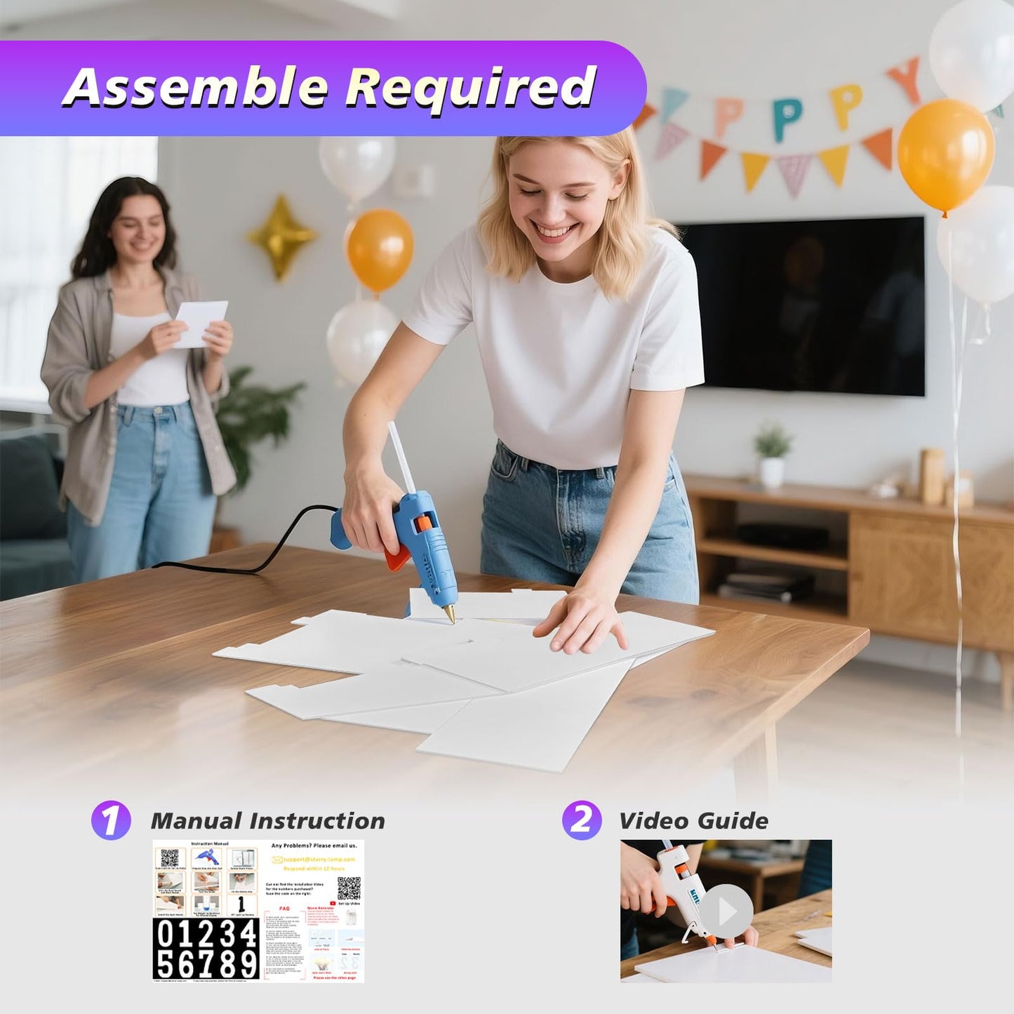 LOBOOM 4FT Marquee Numbers, 21th-Birthday Decorations,Giant Mosaic Numbers Anniversary Party Birthday Backdrop Decor, Large Mosaic Numbers for Balloons Number 21, Pre-Cut Foam Board Kit