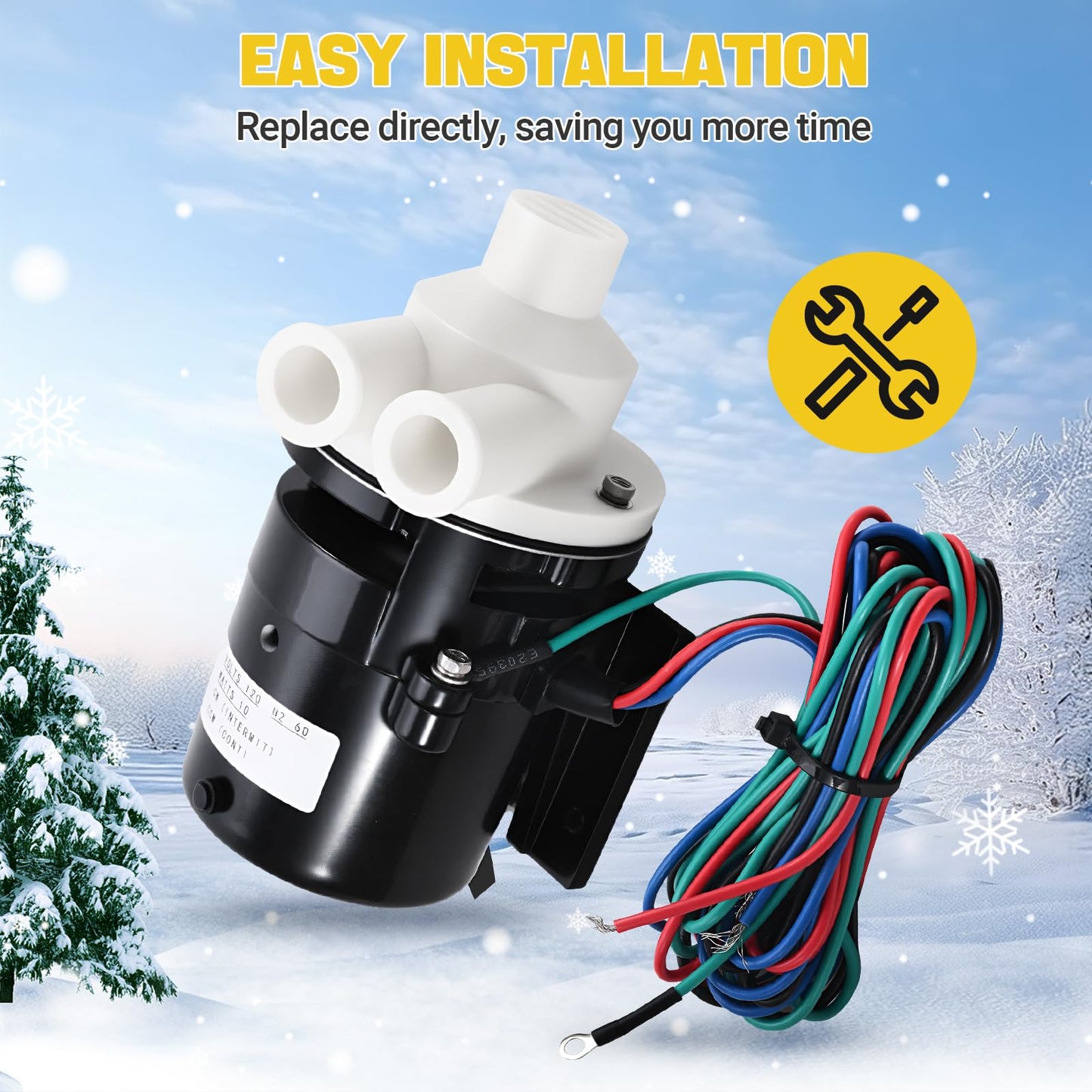 Ice Machine Water Pump Motor Assembly Replacement for Hoshizaki Water Pump PA0613, APTA92P10WD1, Fits Model KM-320 - KM-900,120V 60Hz 10Watts 0.4Amps