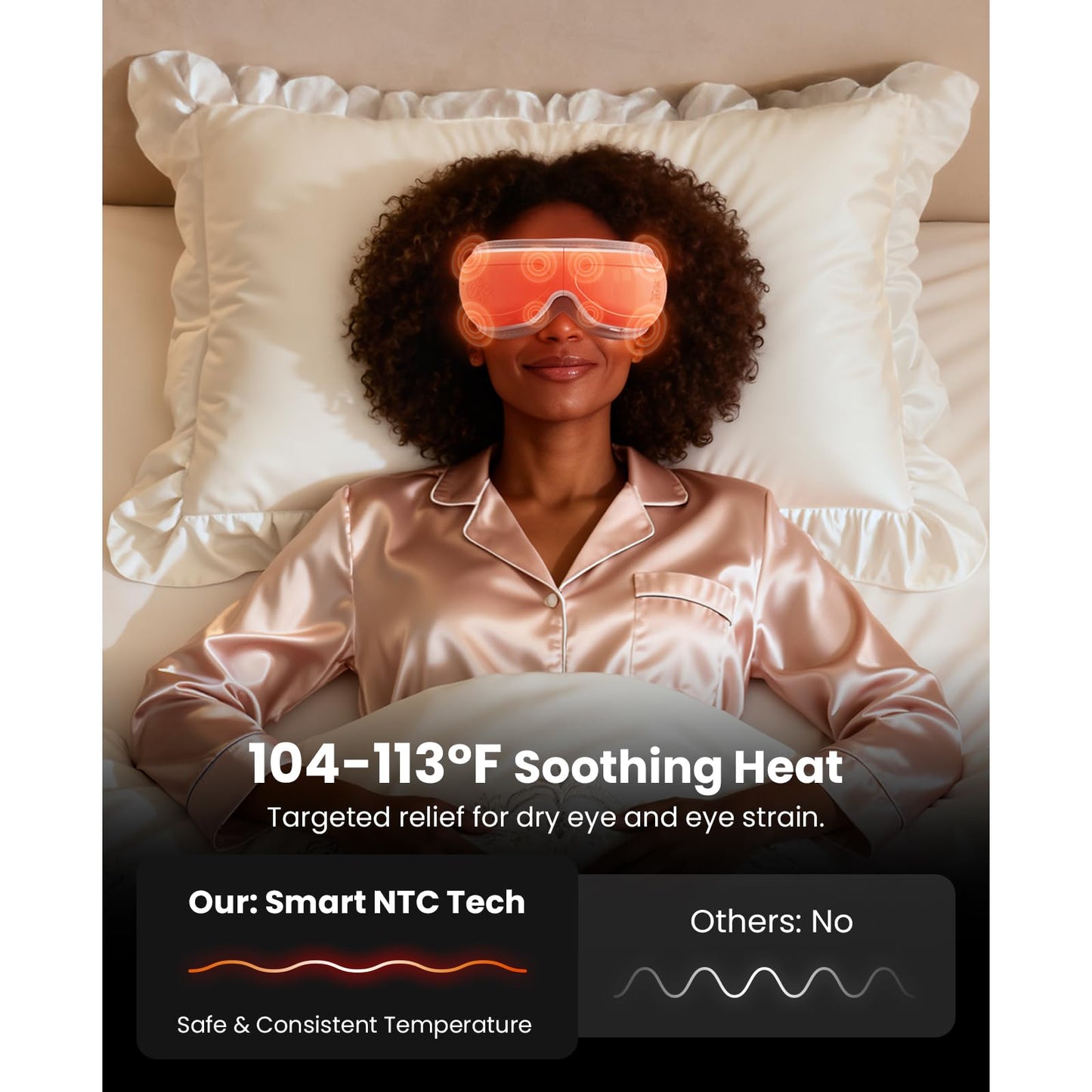 BOB AND BRAD Eye Massager FSA Eligible/HSA Eligible, EyeOasis 2 Temple Massager with Heat, Smart Eye Mask for Migraine with BT Music, Personal Eye Care Device for Headache, Dry Eye Relief