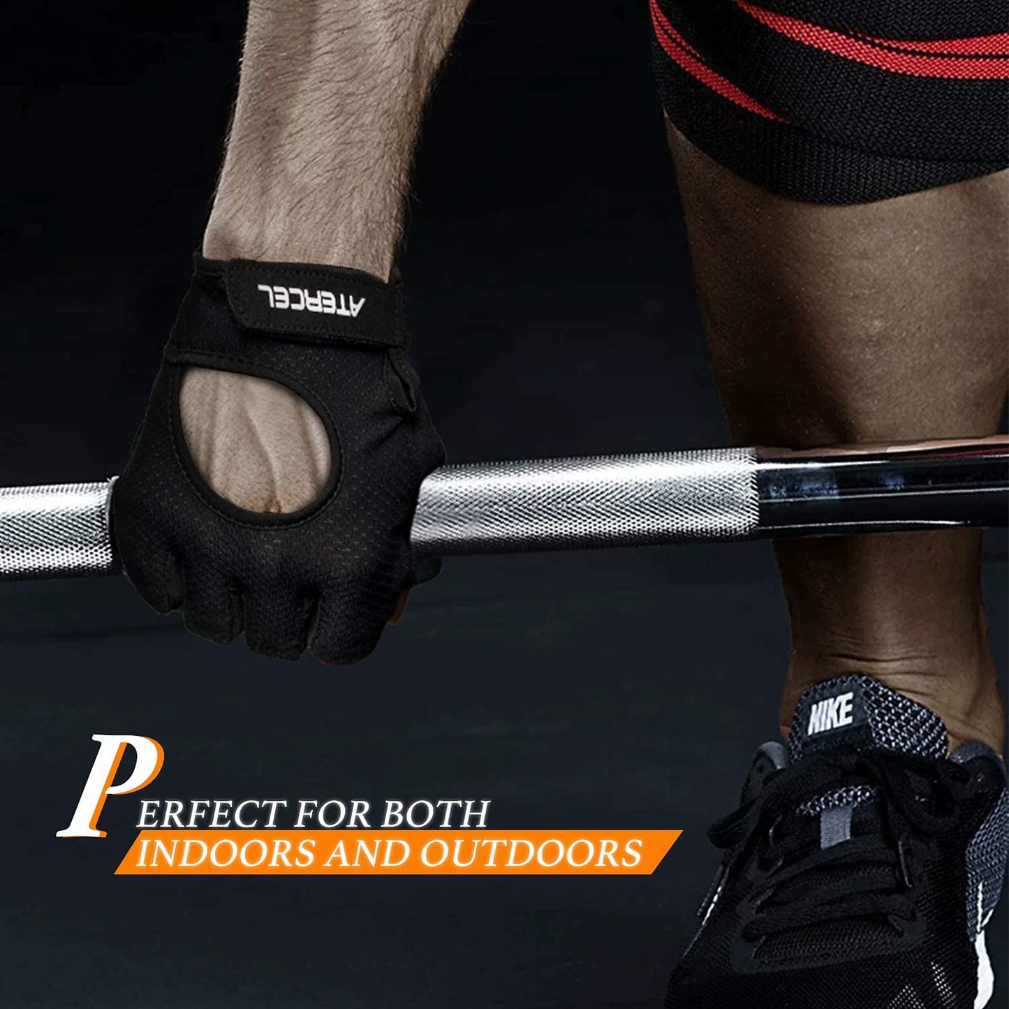 ATERCEL Weight Lifting Gloves Full Palm Protection, Workout Gloves for Gym, Cycling, Exercise, Breathable, Super Lightweight for Men and Women(Black, X-Large)