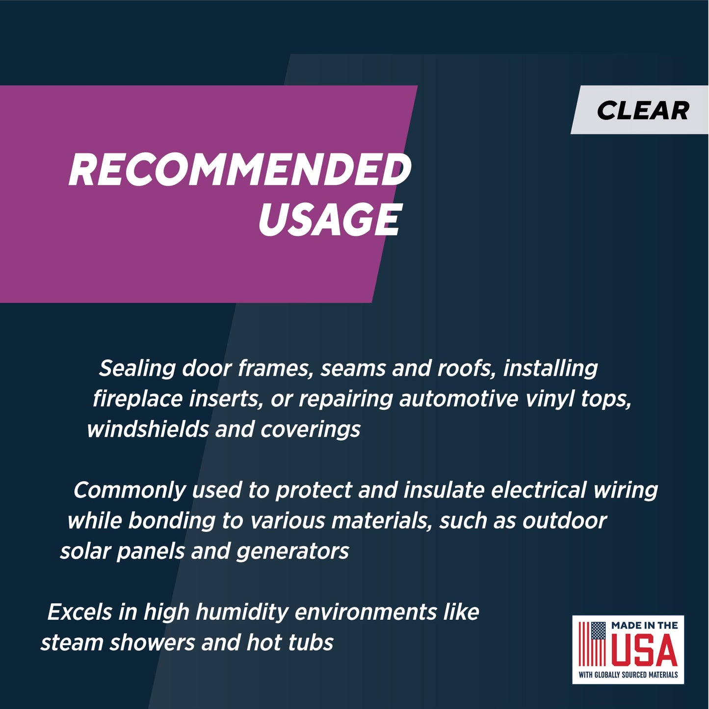Rutland 500°F RTV High Heat Silicone Sealant Clear, USA-Made High Temperature Gasket Maker Adhesive - UV Stable, Oil Resistant & Non-Corrosive