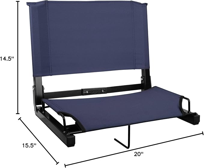 Sports Unlimited - Bleacher Chairs with Back and Cushion - Stadium Seats with Back Support Wide and Regular, Stadium Chair