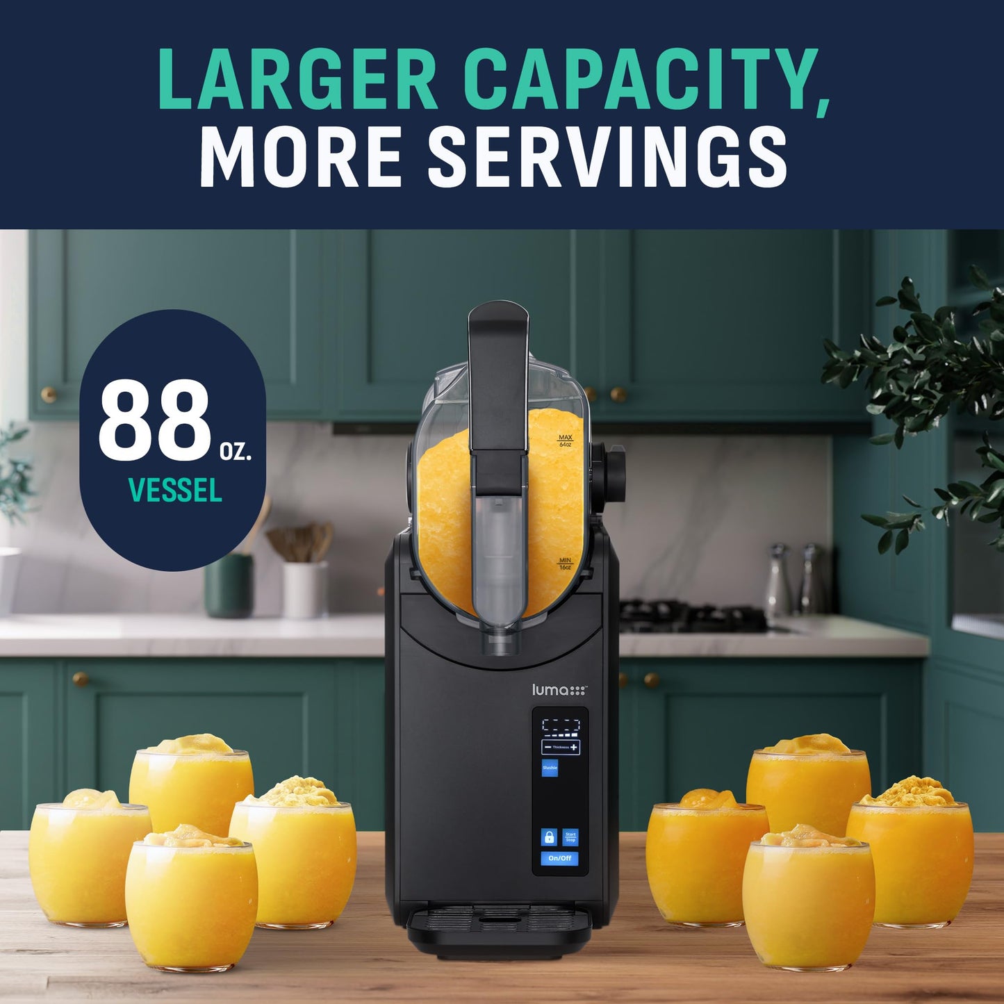 Luma® by Newair Slushie Machine for Home | 88 Oz Frozen Drink Maker No Ice Needed | Dishwasher Safe Slushie Maker for Margaritas, Slushies & Frappés