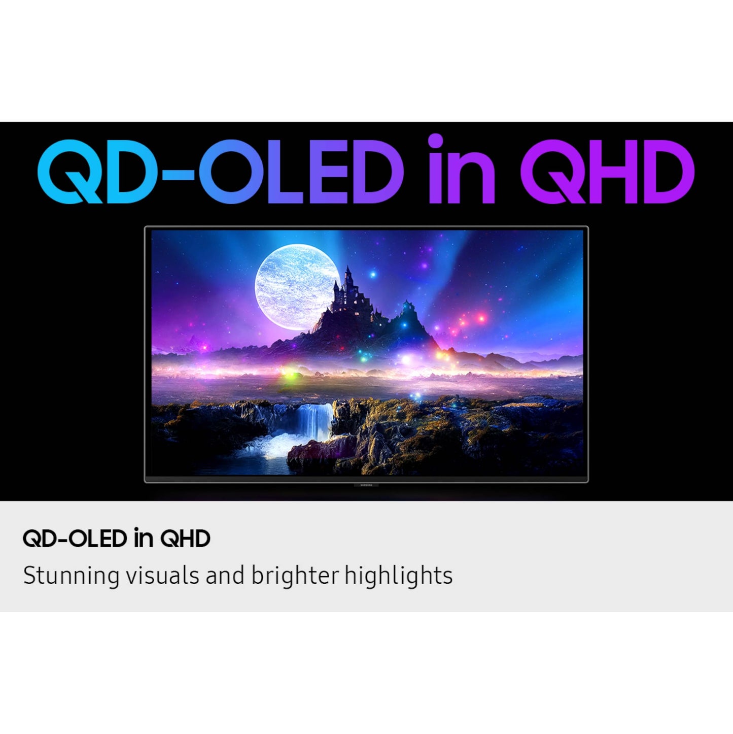Samsung 27” Odyssey OLED G6 G60SF QHD QD-OLED Gaming Monitor, 500Hz Refresh Rate, 0.03ms (GtG) Response Time, G-Sync Compatible, VESA DisplayHDR TrueBlack 500, LS27FG602SNXZA, 2025, 3 Yr Warranty
