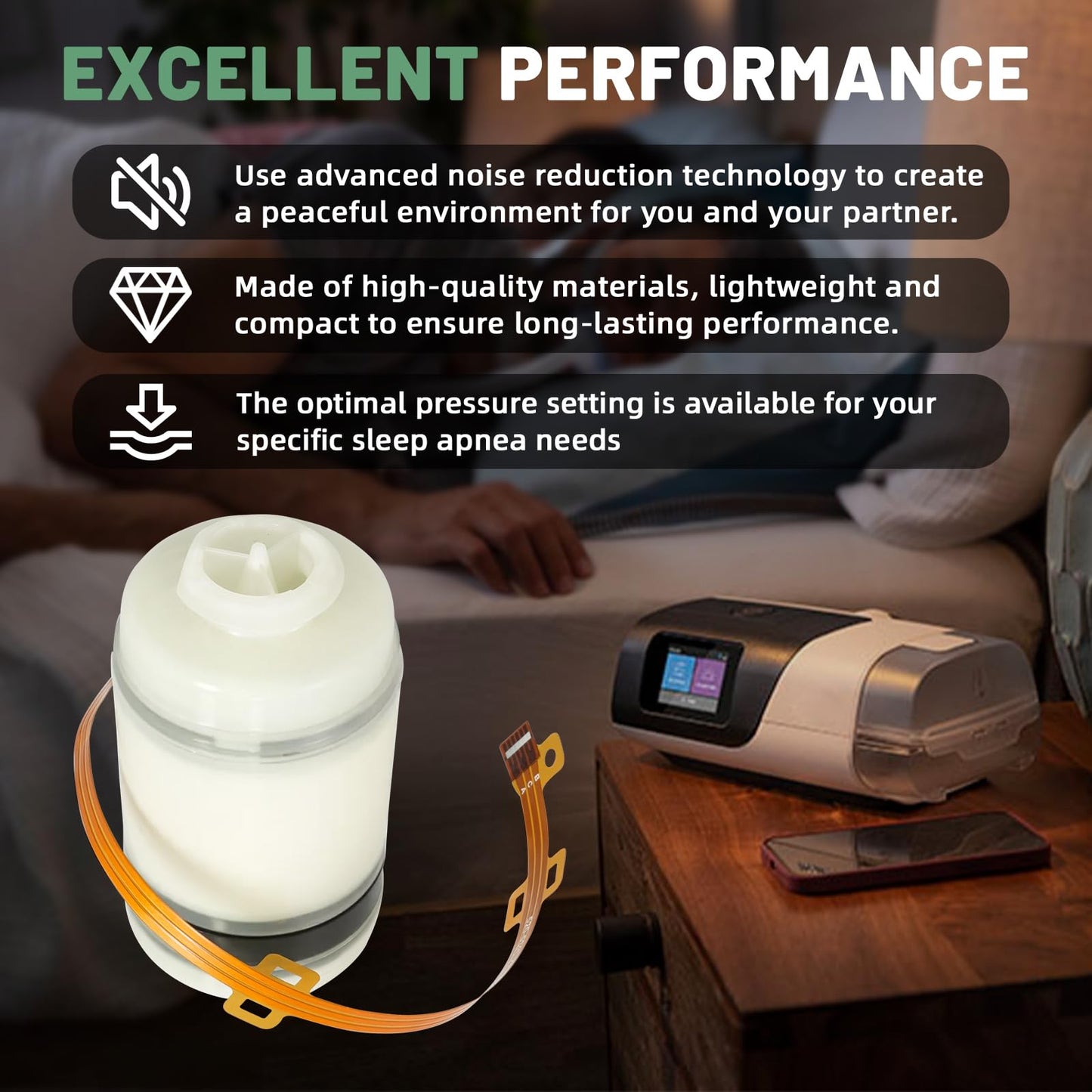 VORGENS CPAP Motor Blower Pump, Compatible with Resmed Airsense 11 & S11 AirMini Machine - for CPAP Motor Repair