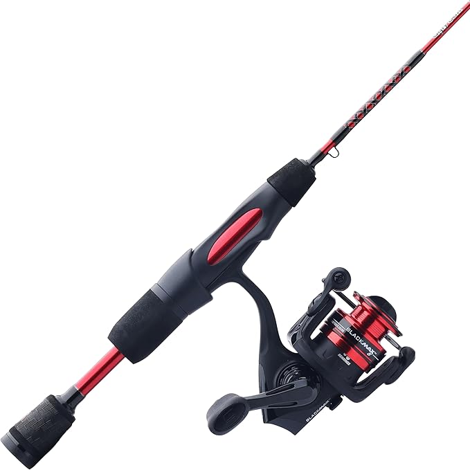 Ugly Stik 28" Carbon Ice Spinning Rod and Reel Combo, 5 Size Reel, 1 Piece Fishing Rod, Medium Light Rod Power, 2-6 lb Lin...