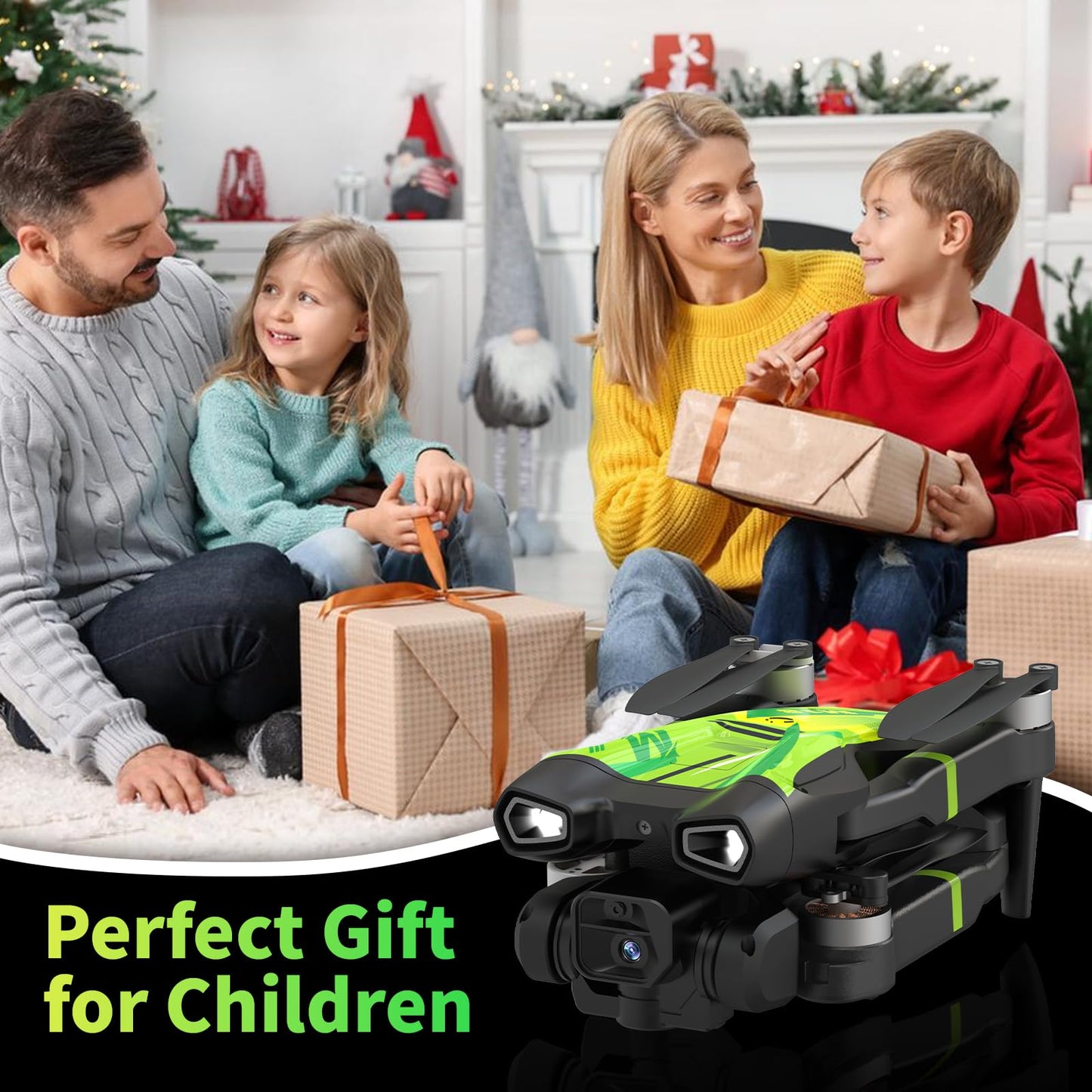 Morlyrctooy M18 1080P Mini Drone with Brushless Motor Foldable RC Quadcopter for Adults Optical Flow Positioning Headless Mode