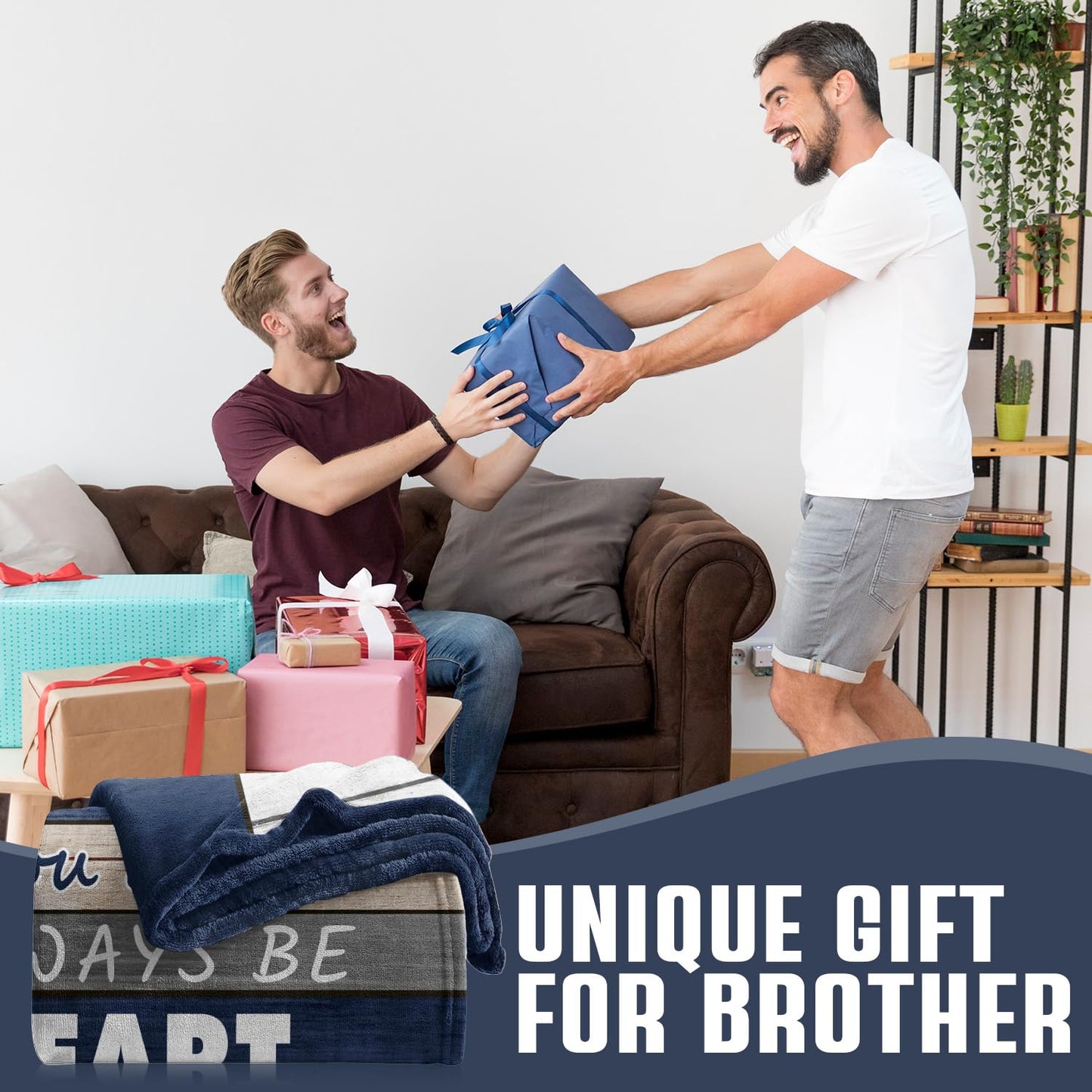 BXZWLK Gifts for Brother, Brother Birthday Gifts, Brother Gifts from Sister, Christmas Graduation Throw Blanket for Bro 60"x50"