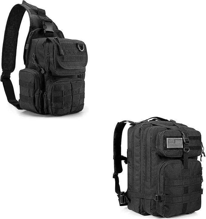 G4Free Tactical EDC Sling Bag Pack and Tactical Backpack 3 Day Assault Pack