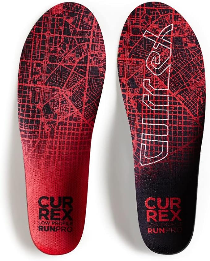 CURREX RunPro Insoles for Running Shoes, Arch Support Inserts to Help Reduce Fatigue, Prevent Injuries, Boost Performance for Men & Women (Low Arch, Size Large)