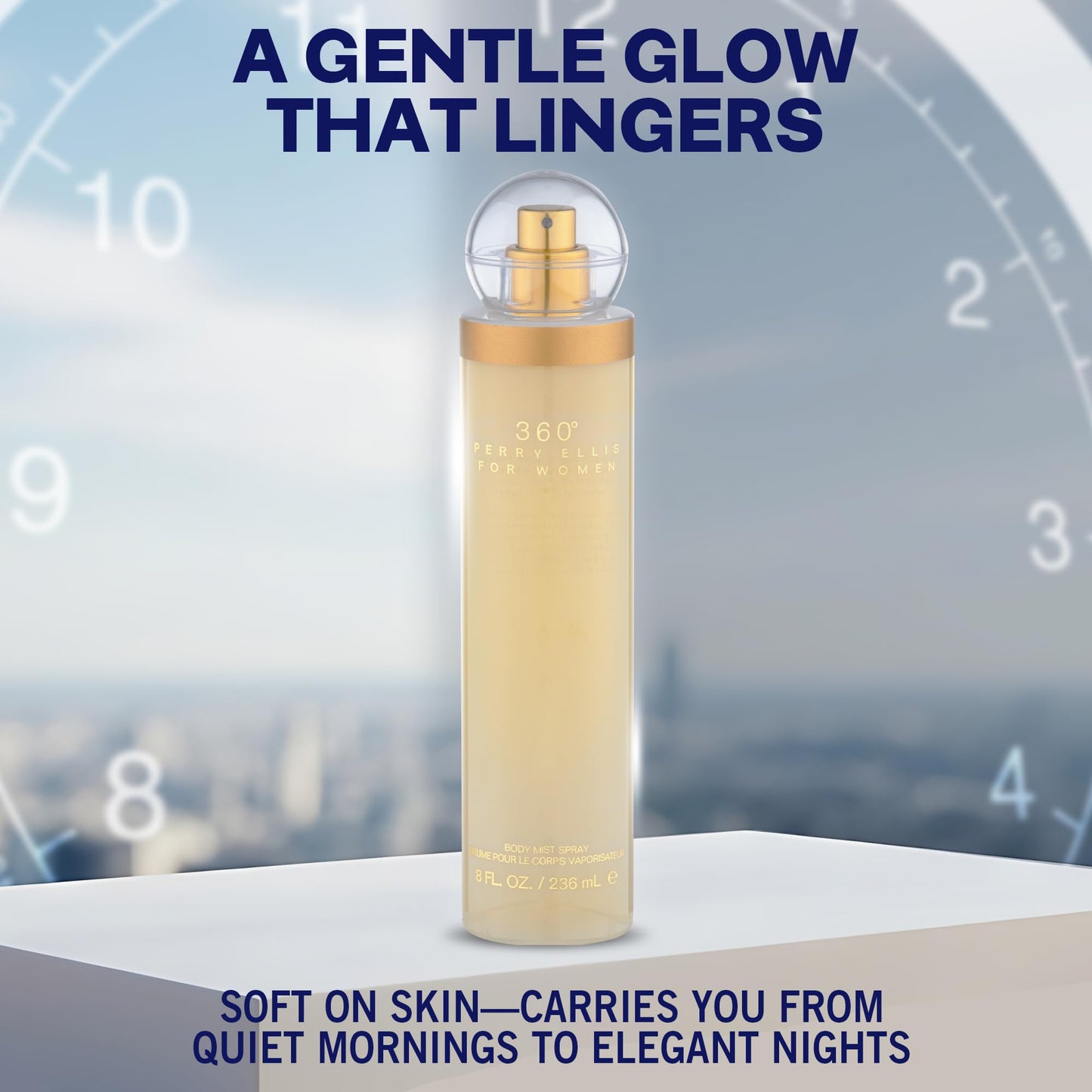 Perry Ellis 360° Body Spray for Women - Fruity, Floral Body Mist, Perfumes for Women, EDT, Long Lasting Fragrance, Eau De Parfum with Fresh Scent - 8 fl oz