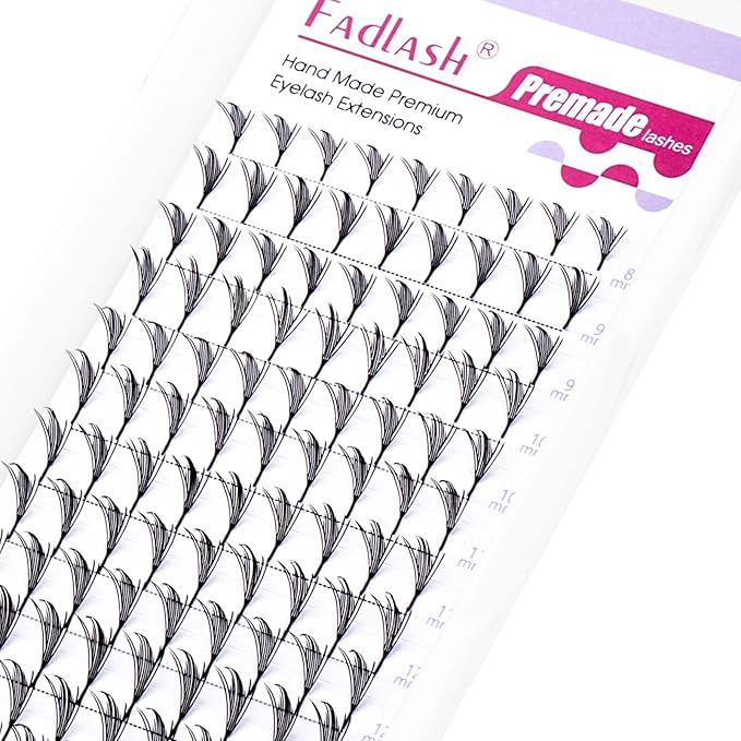 Premade Lash Fans Anime Lashes 0.07 D Curl Natural Manga Lashes Soft Black Eyelash Extensions for Professional Salon Use by FADLASH (0.07-D-8-14mm)