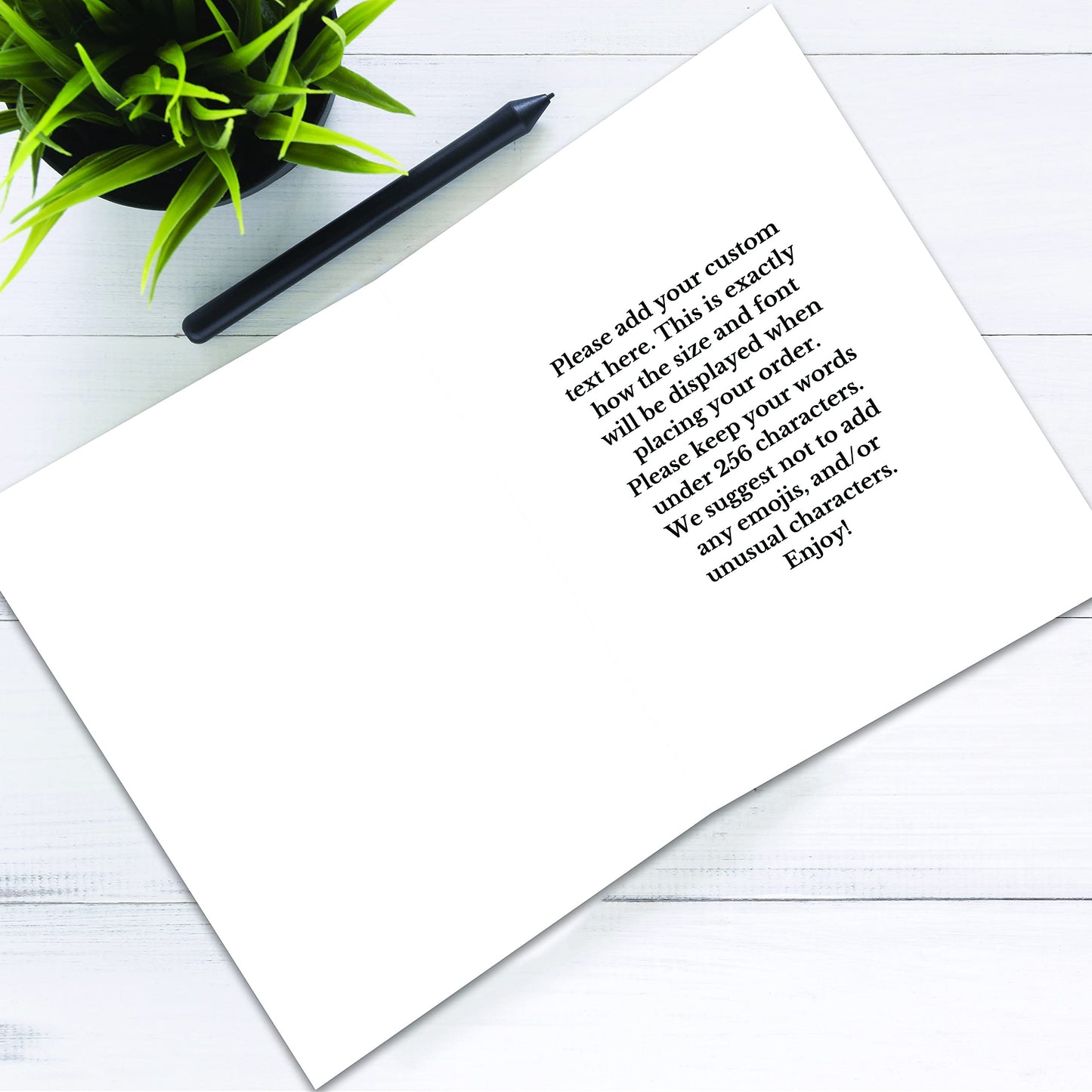 Personalized Greeting Card Custom Your Photo Image Upload Your Text Greeting Card For All Occasions, Christmas, Holiday, Wedding, Birthday, Thank You Card (Single Card)