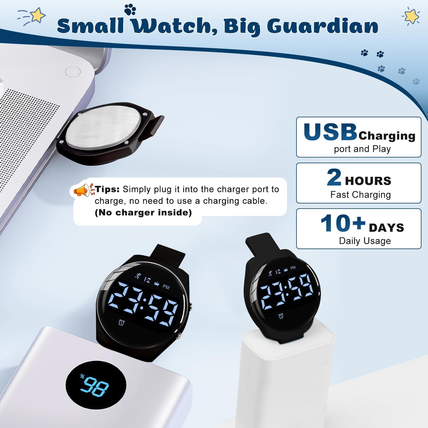 Timever Kids Digital Watches for Girls Boys, Sports Watch with Fitness Tracker, Pedometer, Alarm Clocks, Stopwatch, No App Needed & Waterproof Kids Watch, Gift for Teens Girls Boys Ages 5-14
