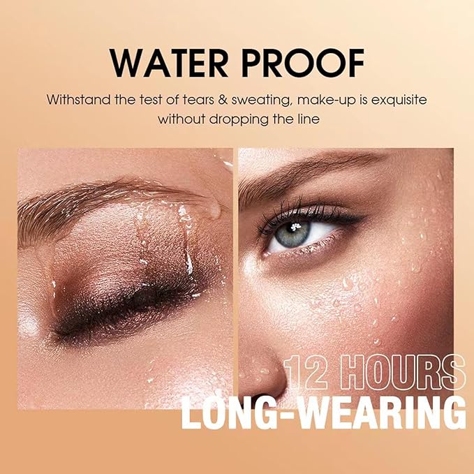 Rose Gold Eyeshadow Stick, Shimmer Cream Eyeshadow Pencil Makeup, High Pigment Long Lasting Waterproof Eye Shadow Pen Women Multi-Dimensional Hypoallergenic Eye Highlighter Stick (16#)