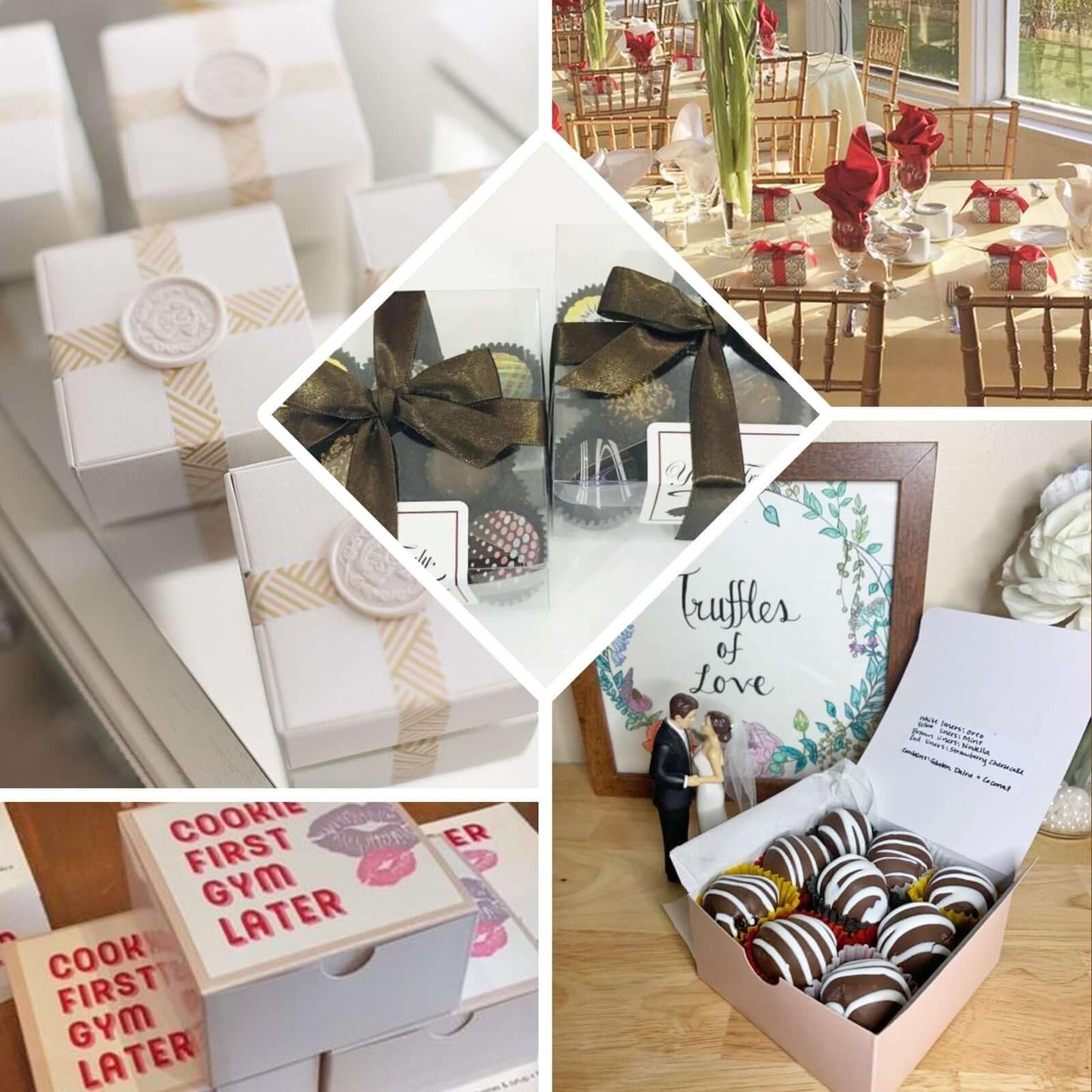 Efavormart 100pcs of 4x4x2 Gold Cake Box for Candy Treat Gift Wrap Box Party Favor Boxes for Bridal Shower Wedding Party