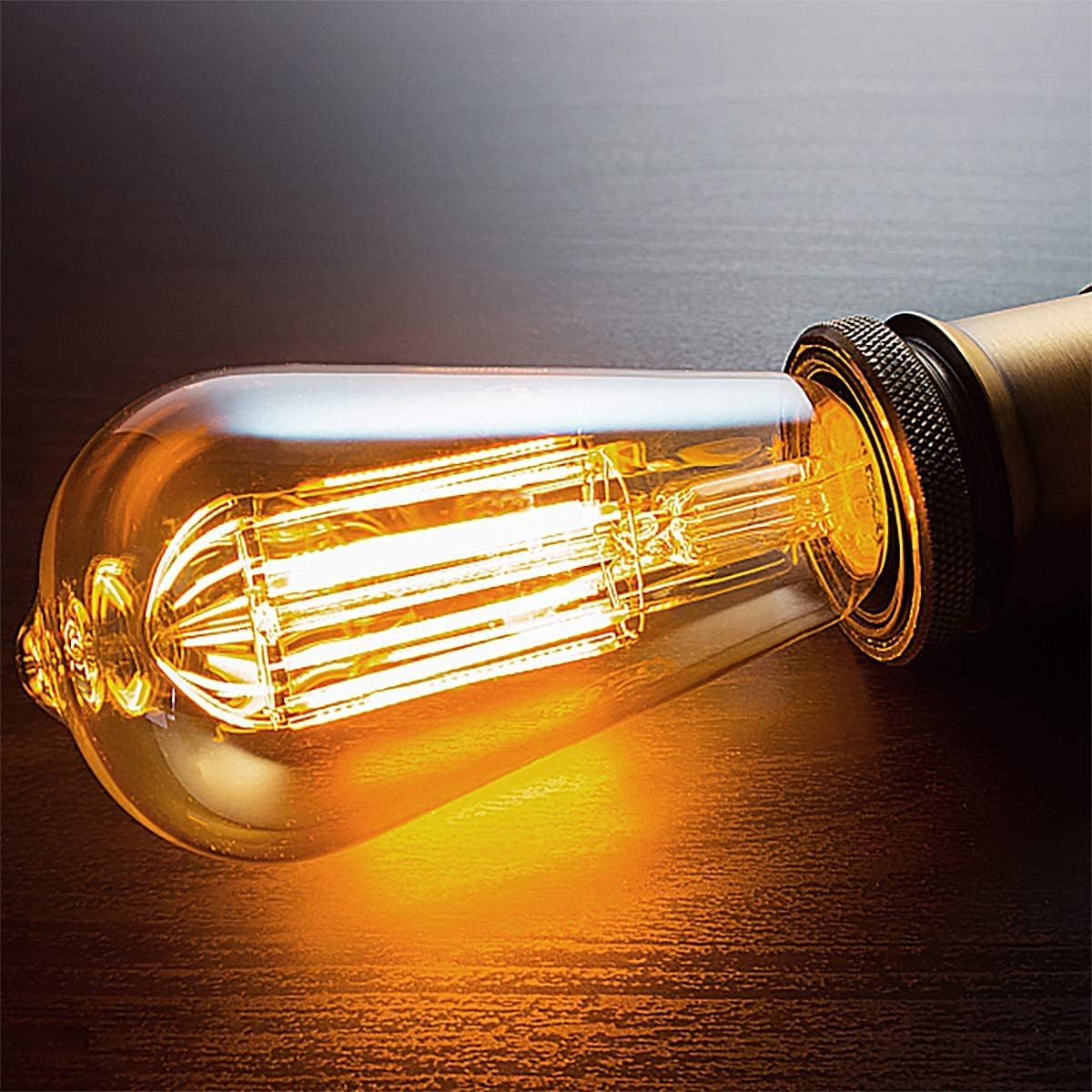 LUXON 8-Pack Edison Bulbs,Antique Vintage Style,Incandescent Light Bulb,Dimmable,Amber Warm 60W E26 Base for Wall Sconce Chandelier Retro Fixture