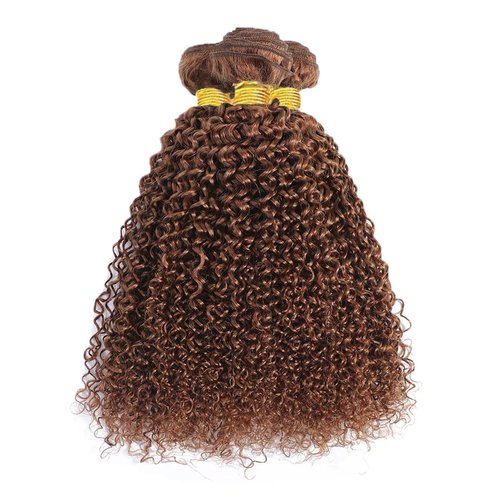 Giginger Bundles Human Hair 20 22 24 Inch Color 30 Light Brown Jerry Curly Wave Bundles Human Hair Unprocessed Quick Weave Soft Sewn In Hair Extensions for Black Women
