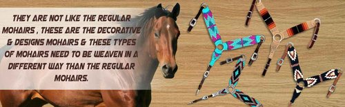 Cheval's International Western Mohair Horse Breast Collar, Handmade Premium Wool & Leather Equestrian Tack, Adjustable, Durable & Comfortable Saddle Breastplate for Horses - Peach/Pink Full