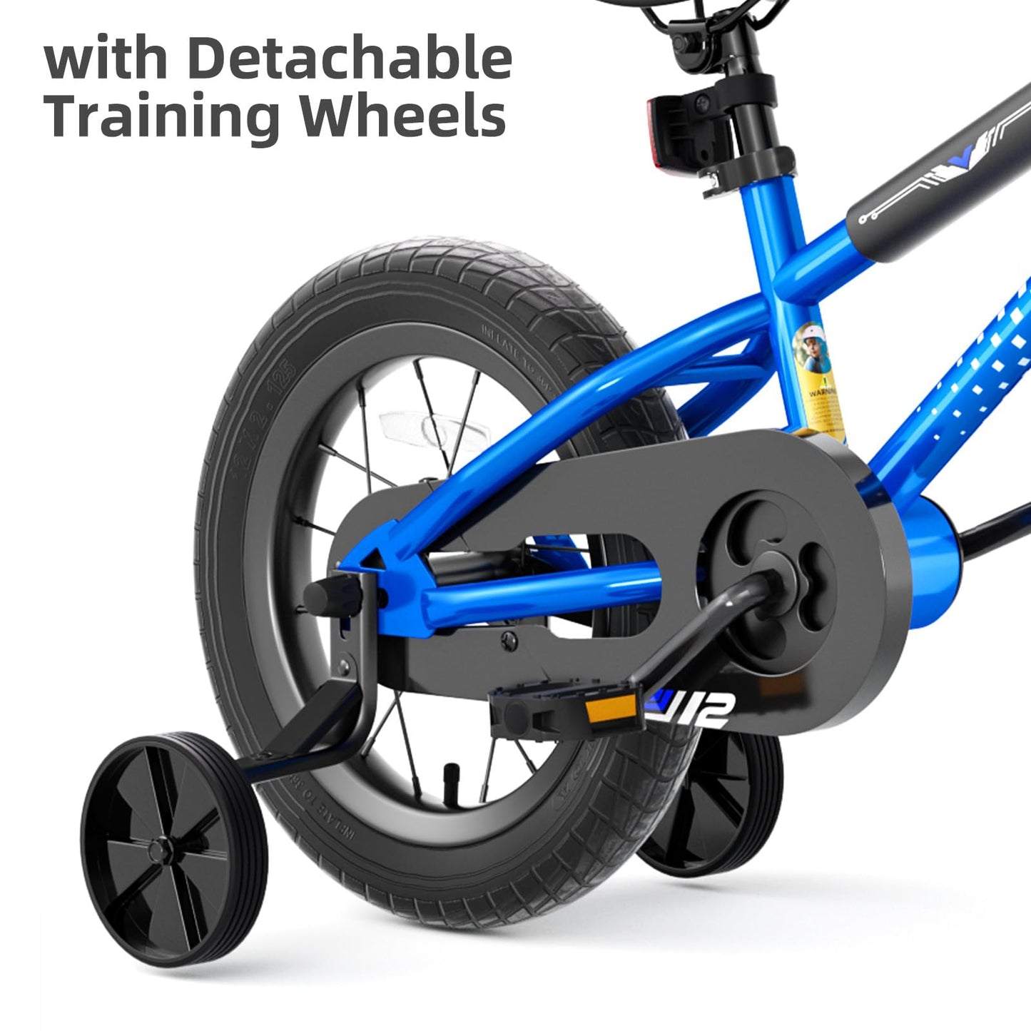 KORIMEFA Toddler Bicycle Kids 12 14 16 inch Bike with Traning Wheel Boys for 1-8 Ages Girls BMX Style Cycle, Coaster Brake, Durable Design, Rider Height 32-50 Inch