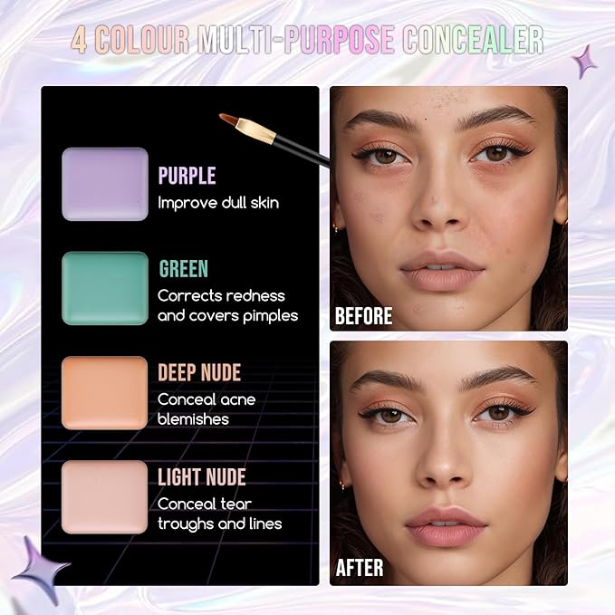 Color Nymph Kids Makeup Sets for Girls, Teen Makeup Kits for Beginner Starter with Silver Case, Portable Traveling Full Makeup Kit with Everything, Cosmetics Makeup Gift Set for Birthday