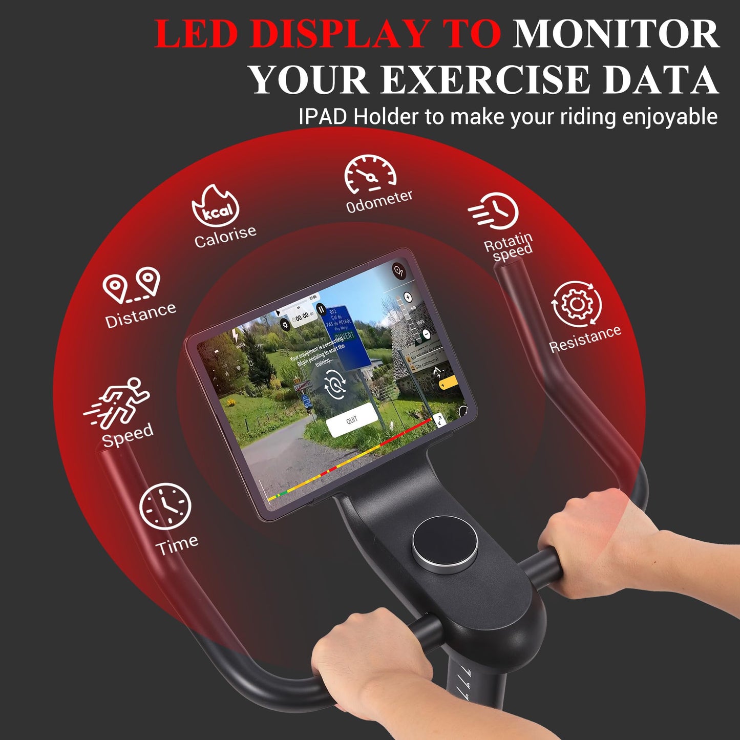 GAOMON Exercise Bike for Home, Indoor Cycling Bike with 32-Level Magnetic Resistance, Smart Workout Music App Connectivity, LED Display & 300 lbs Capacity - Premium Home Gym Equipment