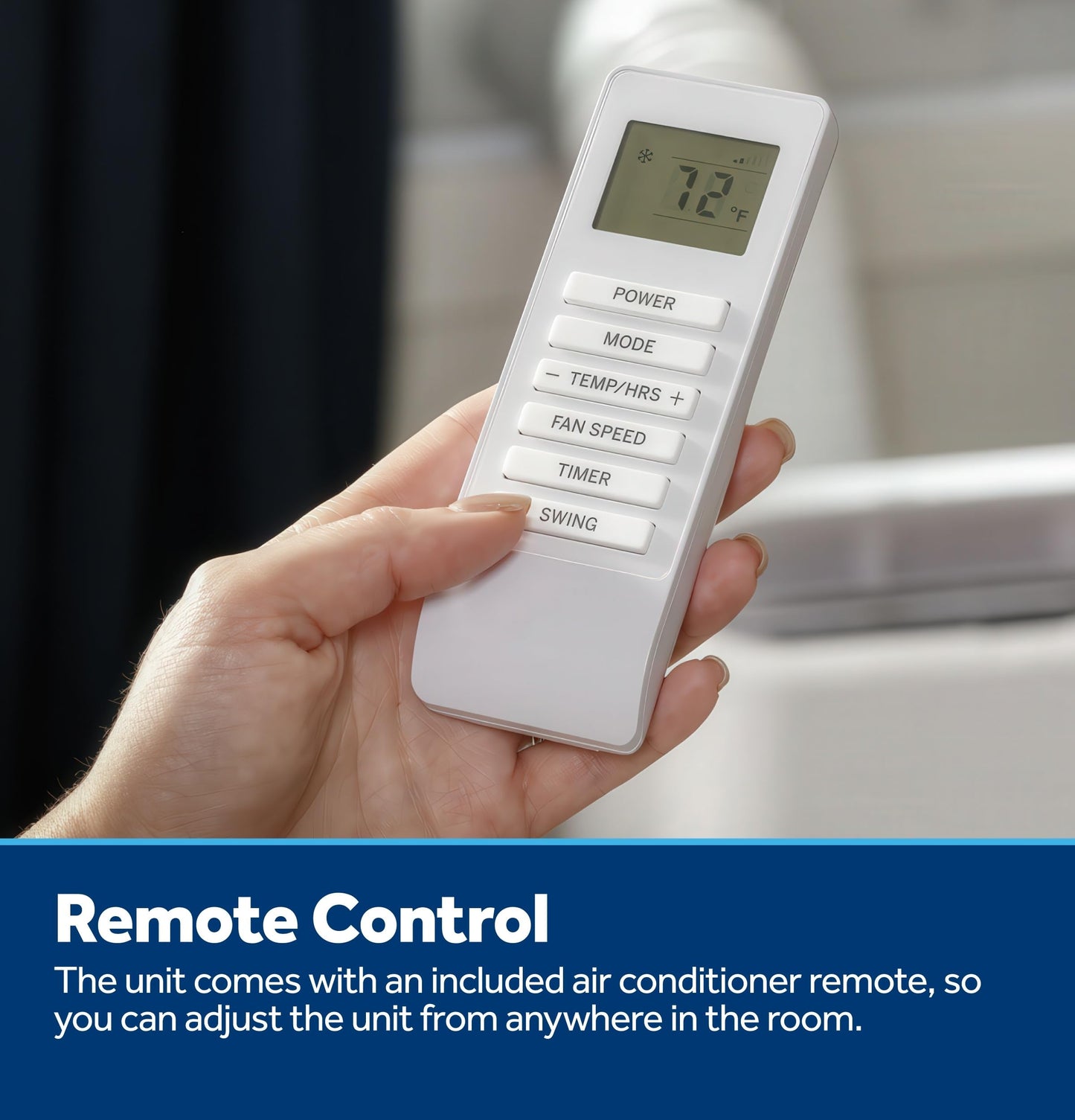 GE 10,000 BTU Portable Air Conditioner for Medium Rooms up to 350 sq ft. (7,100 BTU SACC), 3-in-1 with Dehumidify, Fan and Auto Evaporation, Included Window Installation Kit