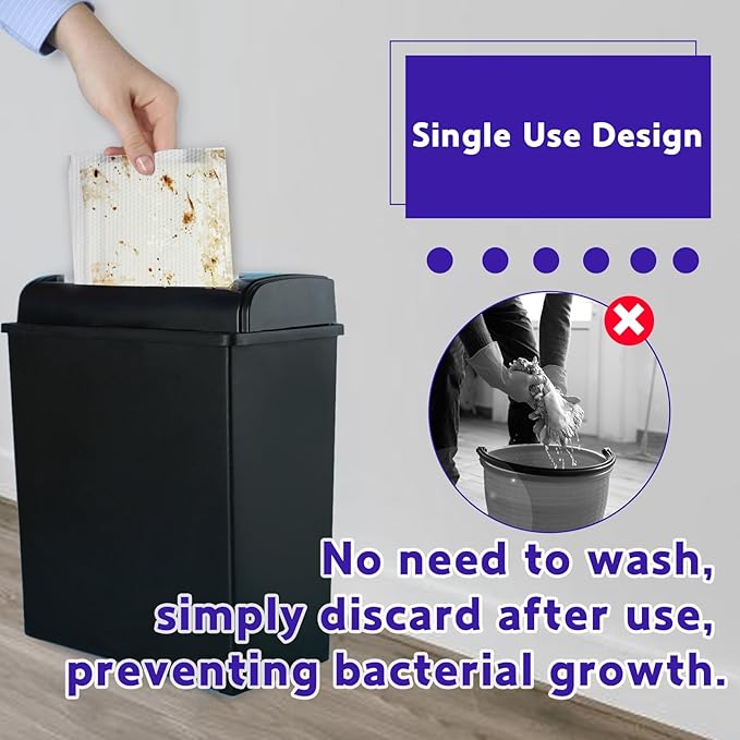 12 Count Disposable Mop Pads for Swiffer WetJet Spray Mop/Power Mop,for Bona Mop, Powerful Stain Removal Effortlessly Cleans Hardwood, Tile and Laminate Floors