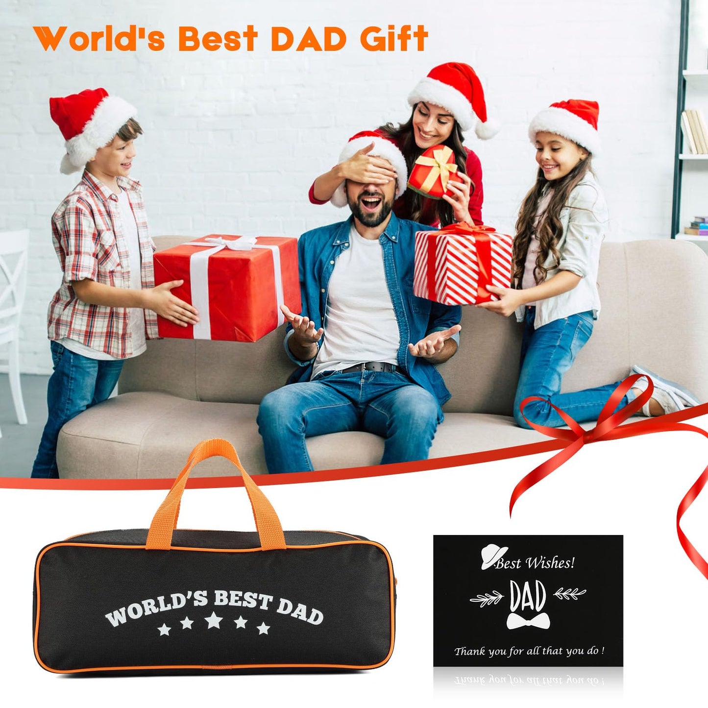 Dad Gifts from Daughter Son, 16PCS Griddle Kit Grilling Gifts for Dad Birthday, Best DAD BBQ Grill Tools for Dad Father New Daddy for Dad Birthday from Kids