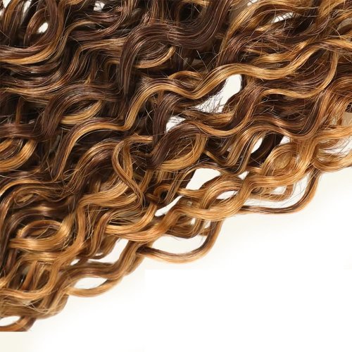 P427 Human Hair Bundles Ombre Highlight Bundle Water Wave Human Hair 3 Bundles 20 22 24 inch #27 and #4 Wet and Wavy Bundle