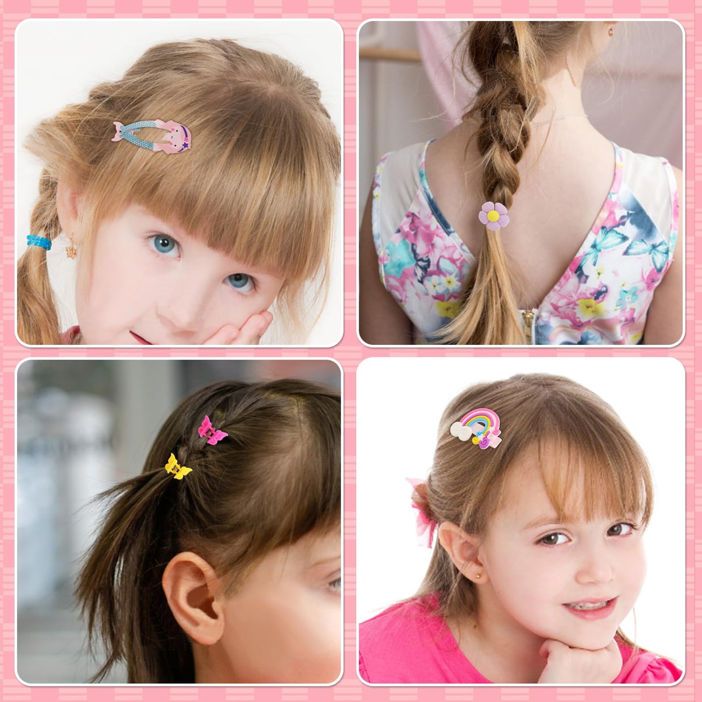 Toddler Girls Hair Accessories Kit, Little Girl Hair Clips Set Hair Stuff Kids Hair Ties Accessory Kits Variety Pack Cute Barrettes Hair Clip Sets Toddlers accesorios cabello niñas 4-6 3 4 5 Year Old