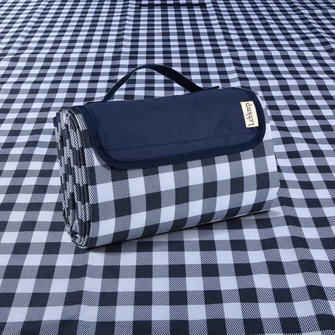 Lchkrep Picnic Blanket Beach Blankets 80"x60" Large Sandproof Waterproof Camping Portable Travel Blanket Play Mat for Outd...