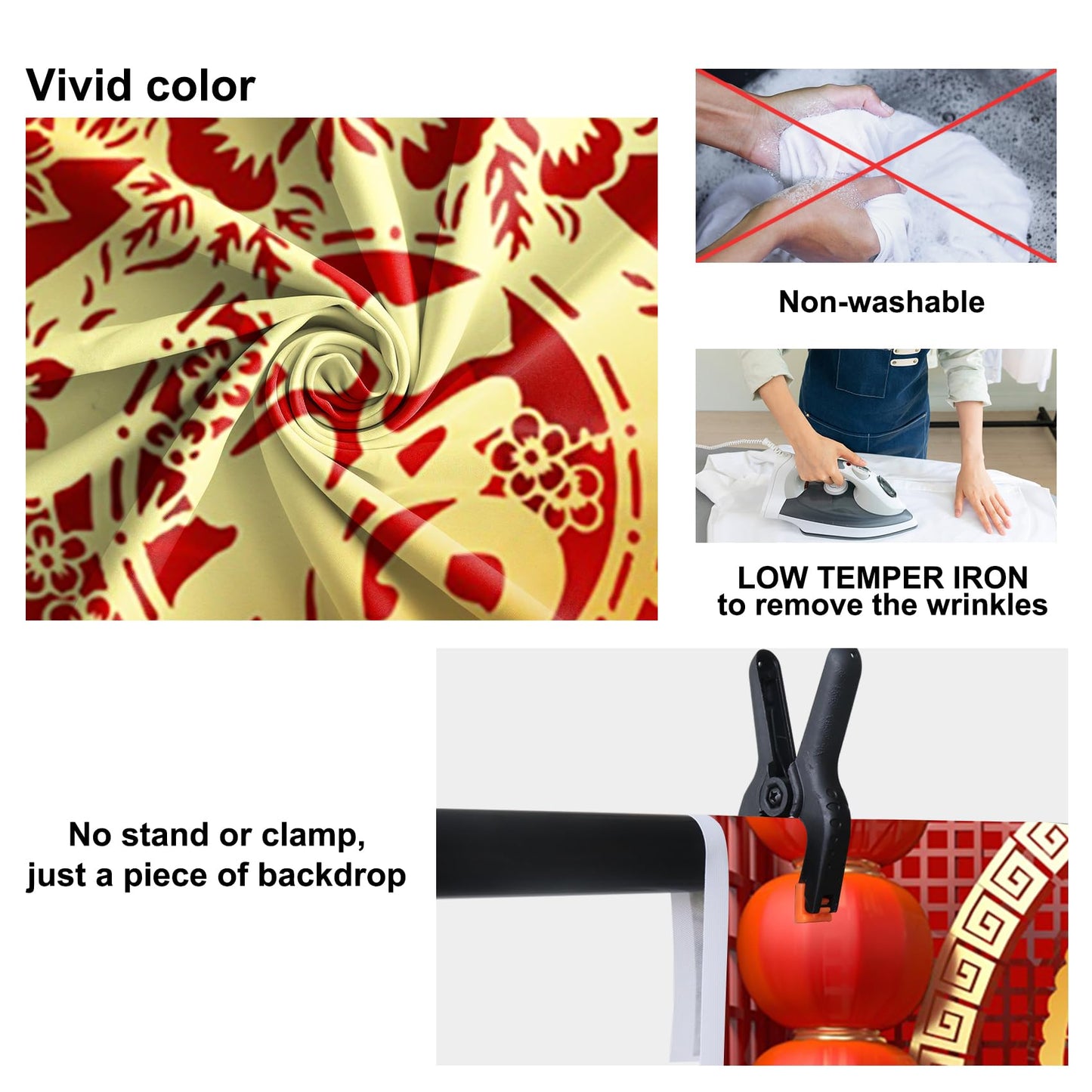 Baocicco 9X6Ft 2025 Red Happy Chinese New Year Backdrops For Photography Happy Chinese Spring Festival Backdrop Chinese Year Of