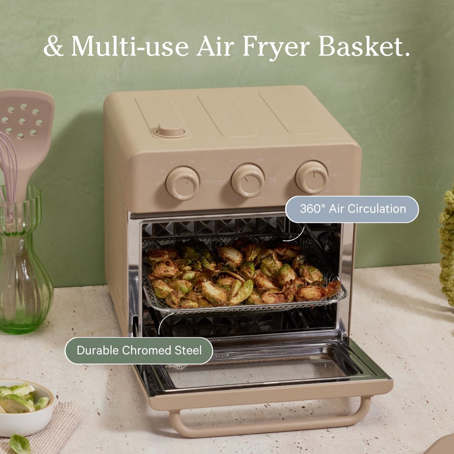 Our Place Wonder Oven Essentials Kit | Extra Air Fryer Basket & Nonstick Ceramic-Coated Bake Pan | Oven Safe, Eco-Friendly | Spice
