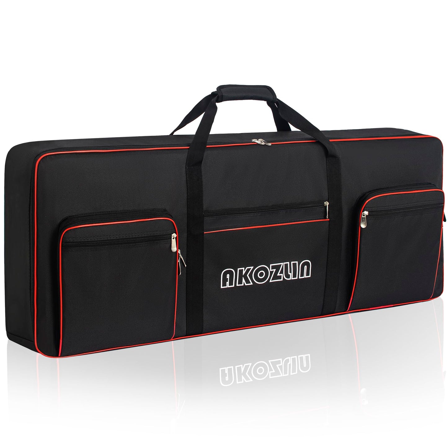 AKOZLIN 61 Keys Electric Piano Keyboard Gig Bag with Adjustable Straps and 5-Pocket for Keyboard Accessories,61 Key Keyboard Cas