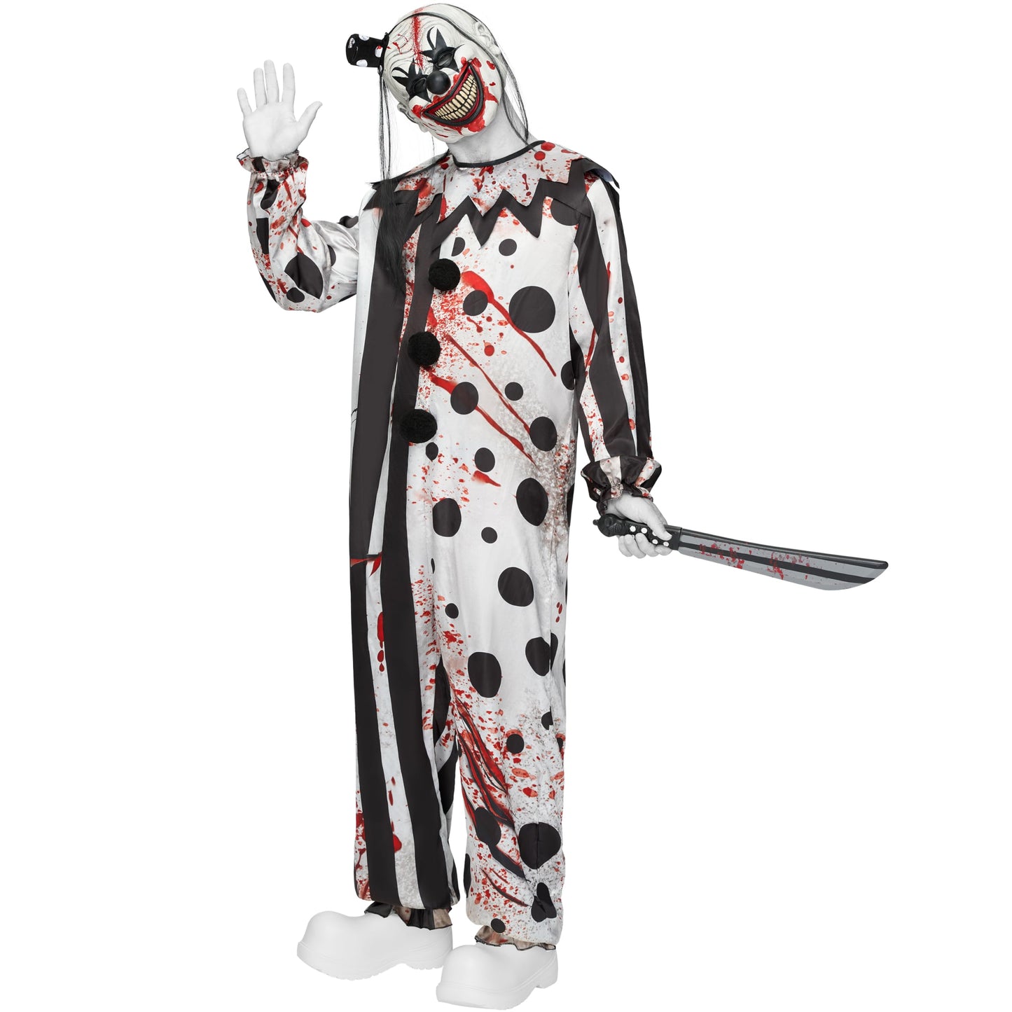 Spooktacular Creations Halloween Men Killer Clown Costume, Scary Clown Costume for Halloween Dress Up Cosplay Party, Cosplay Theme Party (Medium)